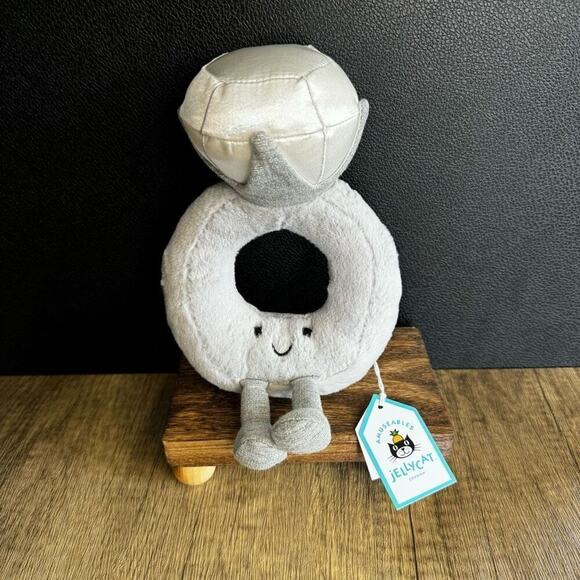 Jellycat Diamond Ring Amuseables FAST SHIP Wedding Engagement Gift NEW - Picture 1 of 10